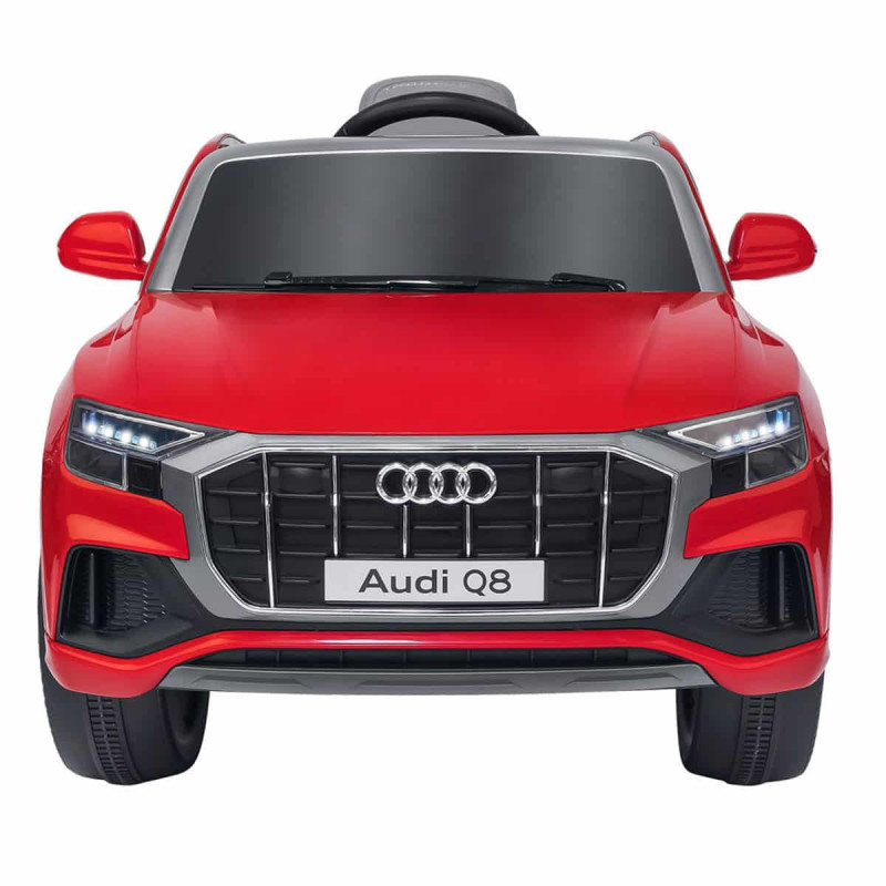 Imagen coche audi q8 rojo eléctrico 12v con mando