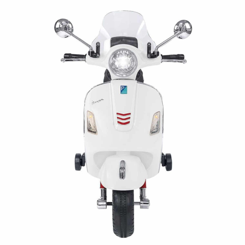 Imagen moto vespa gts super sport blanca eléctrica 12v