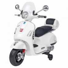 imagen 1 de moto vespa gts super sport blanca eléctrica 12v