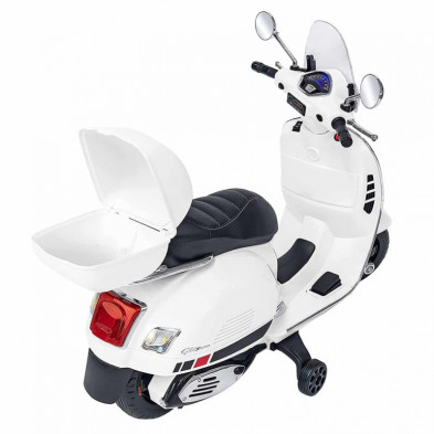 imagen 5 de moto vespa gts super sport blanca eléctrica 12v