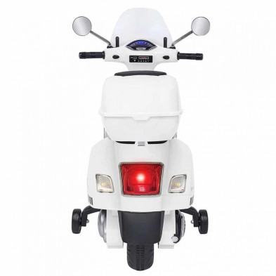 imagen 6 de moto vespa gts super sport blanca eléctrica 12v