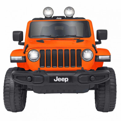 Imagen coche jeep wrangler naranja eléctrico 12v