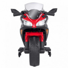 Imagen moto deportiva roja y negra  eléctrica 12v
