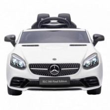 Imagen coche mercedes slc blanco eléctrico 12v