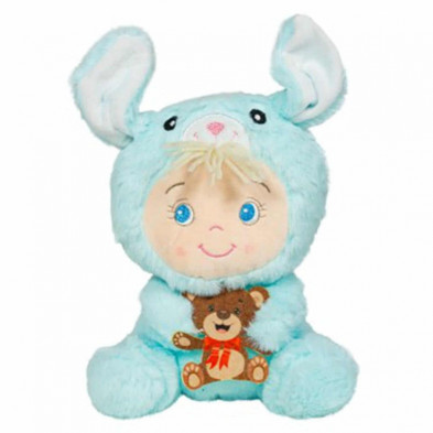 Imagen peluche bebé disfrazado azul 23cm Imagen peluche bebé disfrazado azul 23cm