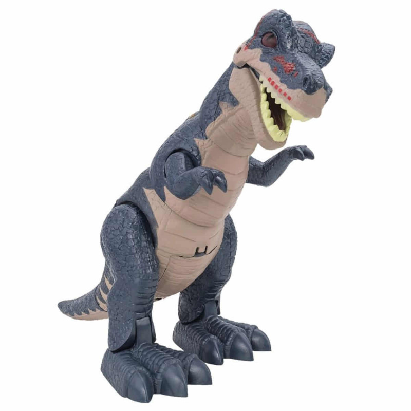 Imagen dinosaurio t-rex gris caminante con luz y sonido Imagen dinosaurio t-rex gris caminante con luz y sonido