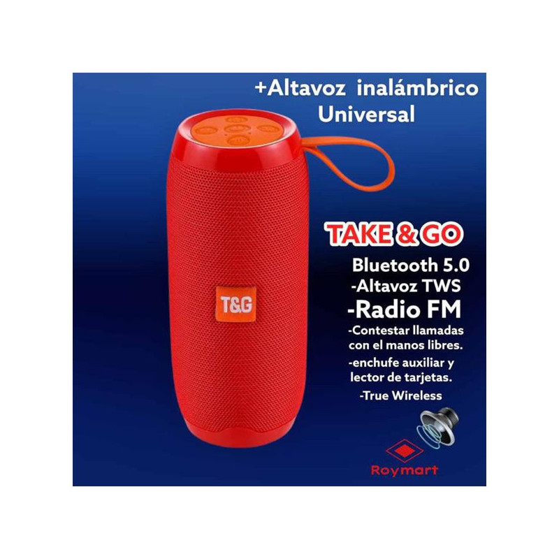 Imagen altavoz speaker tower 5.0 rojo