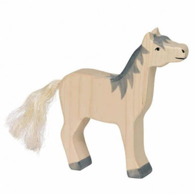 Imagen caballo cabeza alzada pelo gris madera 13x3x14cm Imagen caballo cabeza alzada pelo gris madera 13x3x14cm