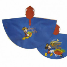 Imagen poncho mickey azul pvc talla 4