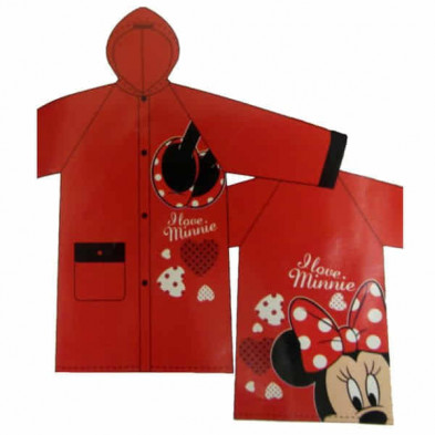 Imagen IMPERMEABLE MINNIE ROJO PVC BRILLO TALLA 6