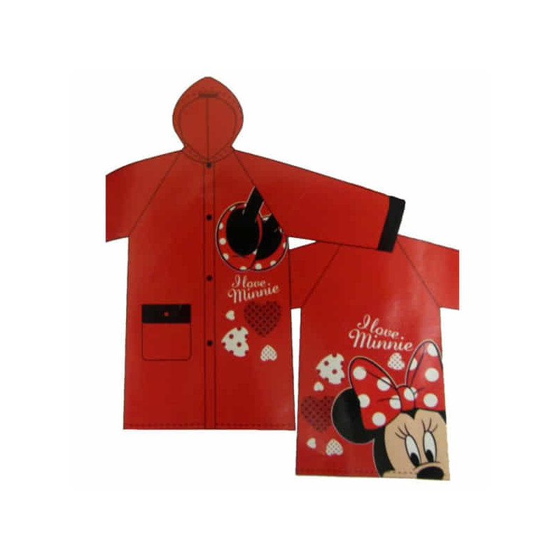 Imagen IMPERMEABLE MINNIE ROJO PVC BRILLO TALLA 8