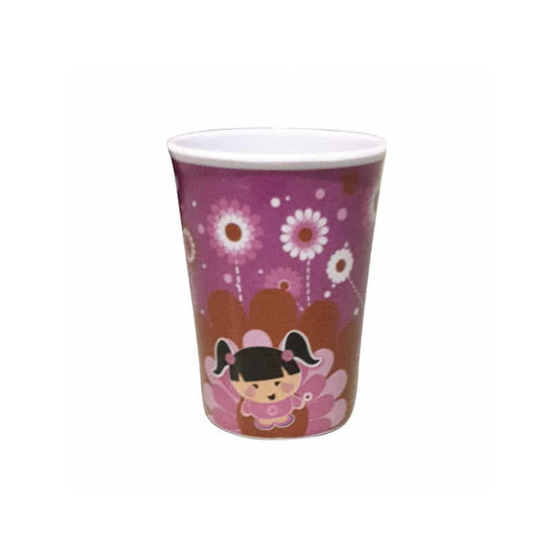 Imagen vaso de melamina little flower 10cm x 7