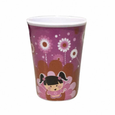 Imagen vaso de melamina little flower 10cm x 7