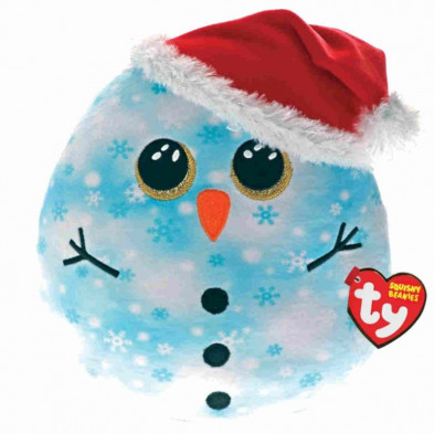 Imagen peluche squish fleck muñeco de nieve ty 30cm Imagen peluche squish fleck muñeco de nieve ty 30cm