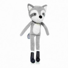 Imagen peluche mapache con patas largas 40cm