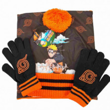 Imagen set gorro braga y guantes de naruto