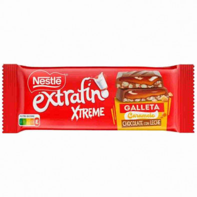 Imagen tableta chocolate extrafino xtreme galleta 87gr