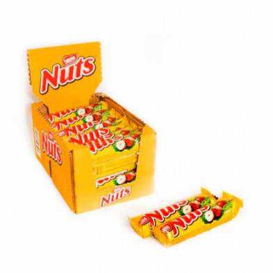 imagen 1 de chocolatina nuts 42grs nestle estuche 24 unidades