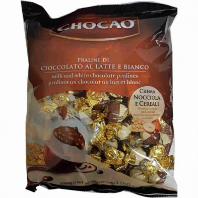imagen 1 de bombón chocao chocolate con leche y blanco 1kg