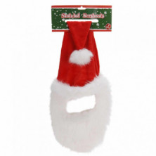 imagen 1 de gorro navidad con barba 70x35 cm