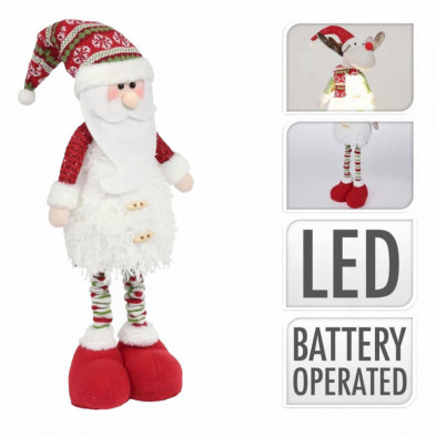 imagen 1 de papa noel de 70cm con luz led 24x70cm