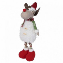 Imagen reno papa noel de 70cm con luz led 24x70cm