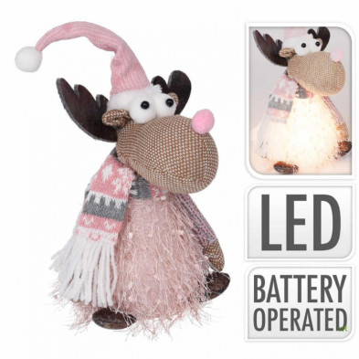imagen 1 de figura reno 22cm con luz led 14x22cm