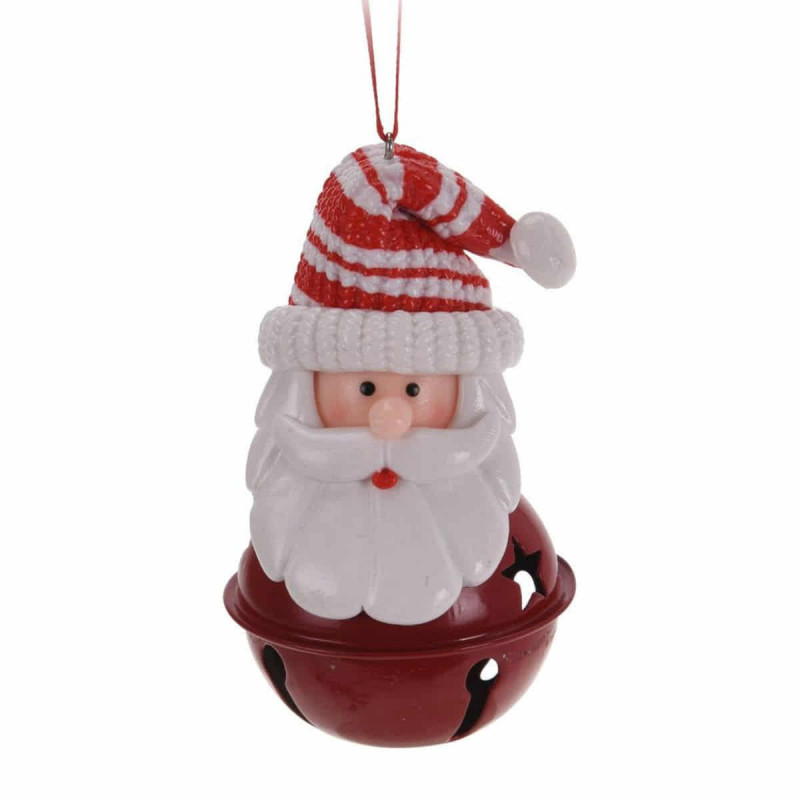 Imagen adorno cascabel para colgar papa noel 8cm std