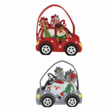 imagen 1 de bolsa fieltro coche navideño 17x8x15cm