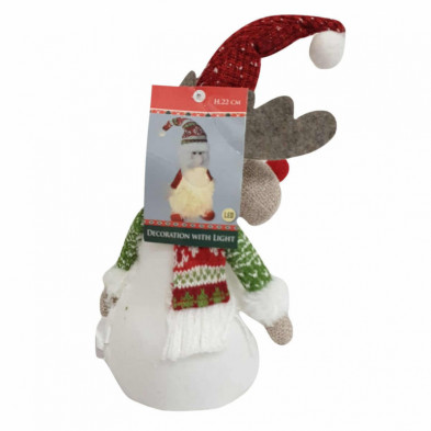 imagen 2 de figura reno 22cm con led