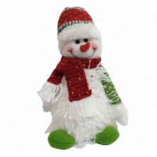 Imagen figura muñeco nieve 22cm con led