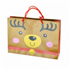 Imagen bolsa regalo reno 34x24x8