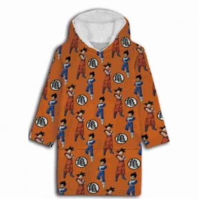 Imagen poncho de franela y sherpa dragon ball niño Imagen poncho de franela y sherpa dragon ball niño