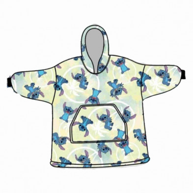 Imagen poncho de franela y sherpa stitch niño