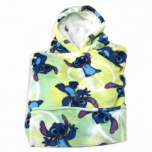 imagen 1 de poncho de franela y sherpa stitch niño