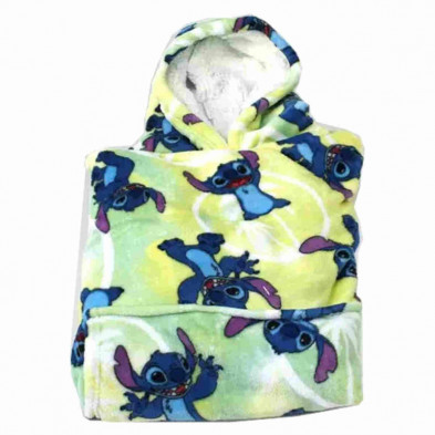 imagen 1 de poncho de franela y sherpa stitch niño