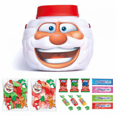 imagen 2 de cabeza papa noel 180grs con dulces