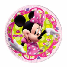 Imagen bolsa 8 plastos minnie mouse 23cm