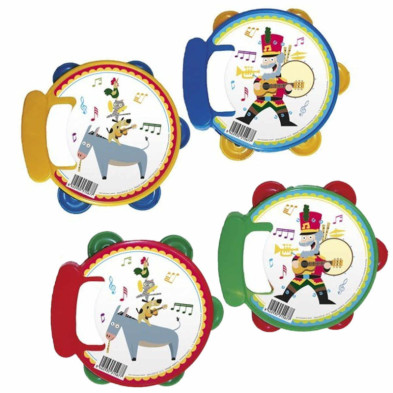 Imagen pandereta surtida colores 16cm Imagen pandereta surtida colores 16cm