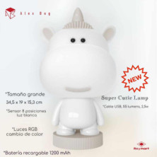 imagen 1 de lampara led unicornio blanca 34cm