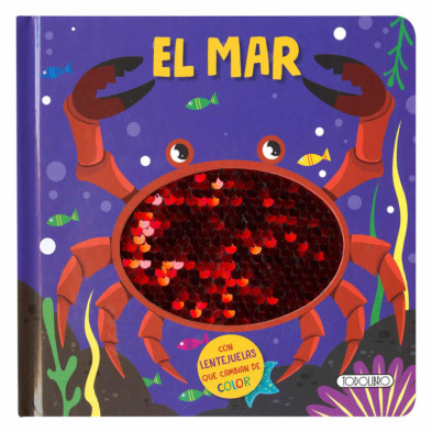 Imagen libro el mar - lentejuelas brillantes