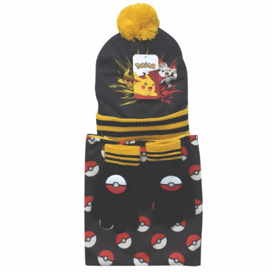 imagen 1 de set gorro braga cuello y guantes - pokémon