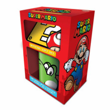 Imagen pack regalo nintendo taza y llavero super mario