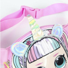 imagen 2 de bolso riñonera lol 33x11x10cm unicornio