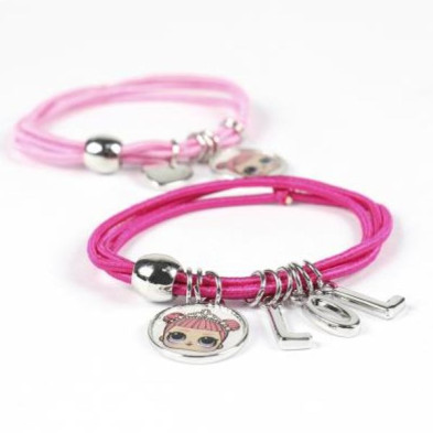 imagen 2 de bisuteria pulsera con abalorios lol pink