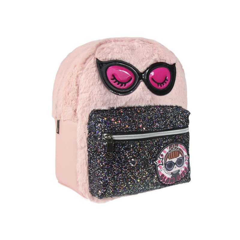 Imagen mochila peluche pelo lol surprise