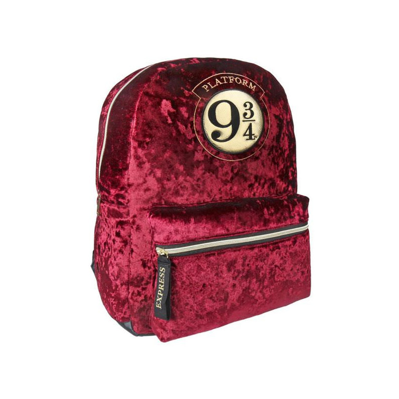 Imagen mochila anden 9 3/4 terciopelo harry potter