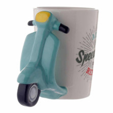 Imagen taza de cerámica moto scooter