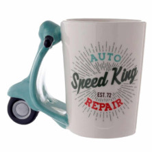 imagen 3 de taza de cerámica moto scooter