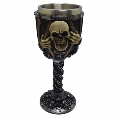 Imagen copa decorativa calavera con cadenas Imagen copa decorativa calavera con cadenas